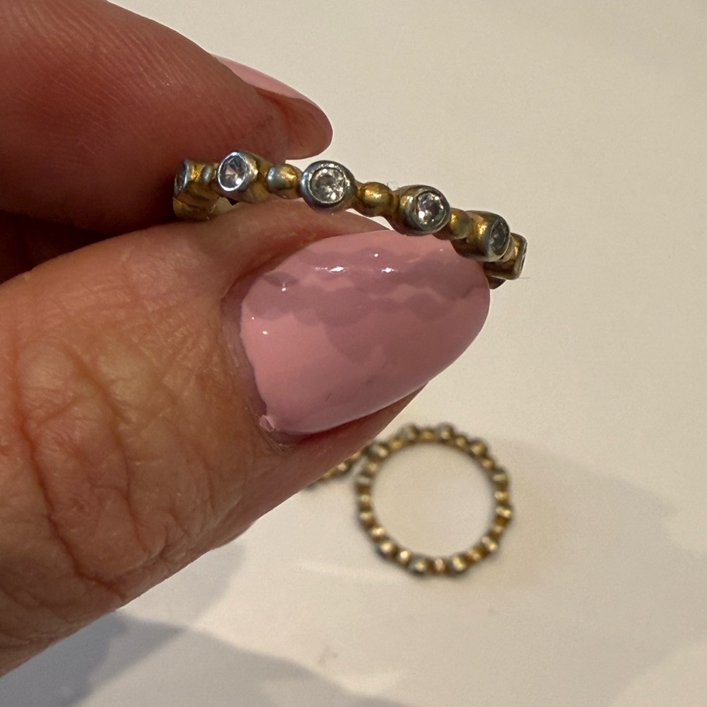 Stacking  Rings with stones. - Picture 3 of 5